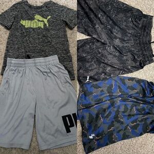 Boy lot of 4 Puma tee shorts set size Medium